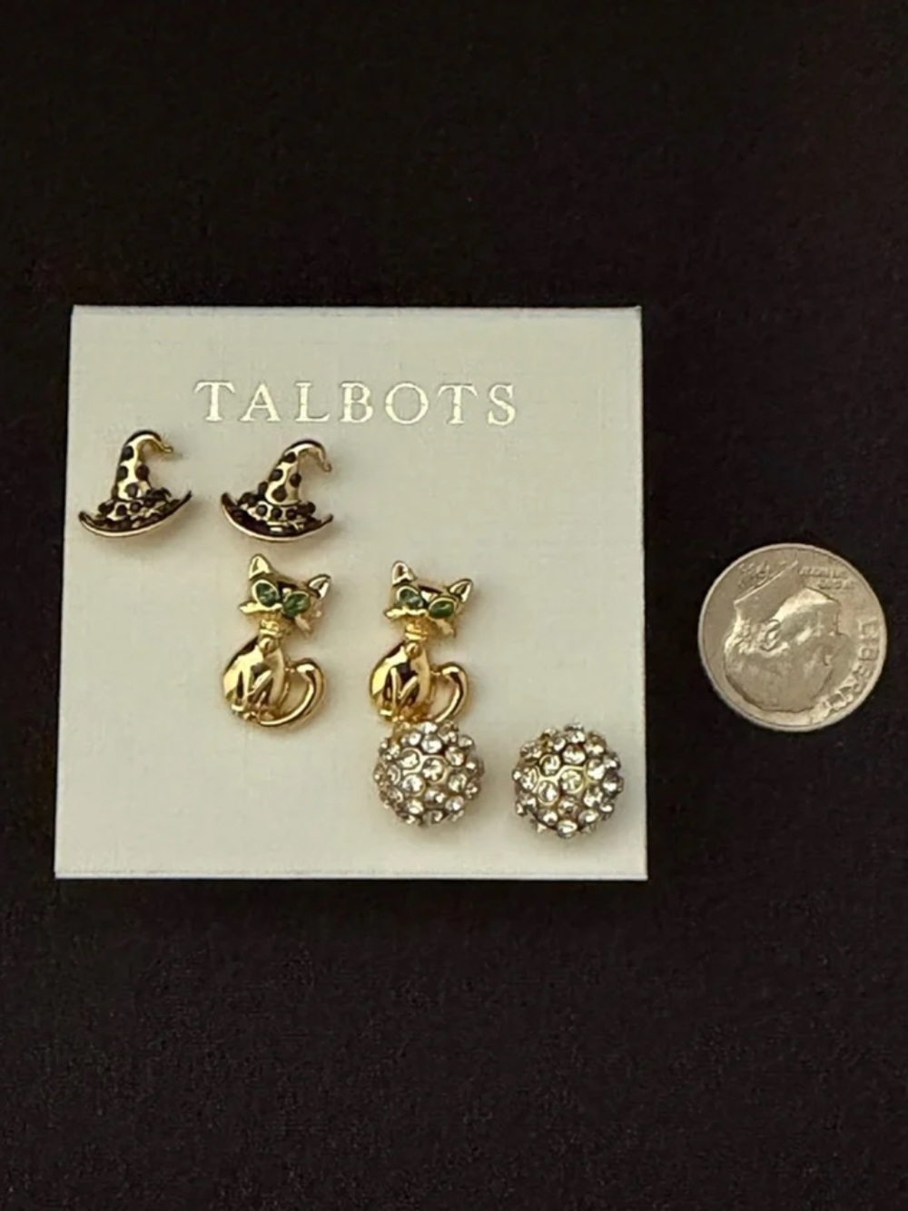Talbots Halloween Stud Earring Set of Three - Picture 2 of 8